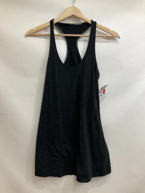 Women's Yoga Tops with Open Back -Athletic Tank Top By Lululemon In Black, Size: 8
