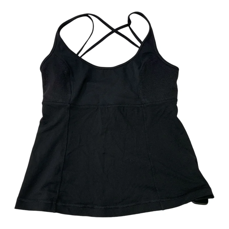 Yoga Tops with Breathable Fabric -Athletic Tank Top By Lululemon In Black, Size: M
