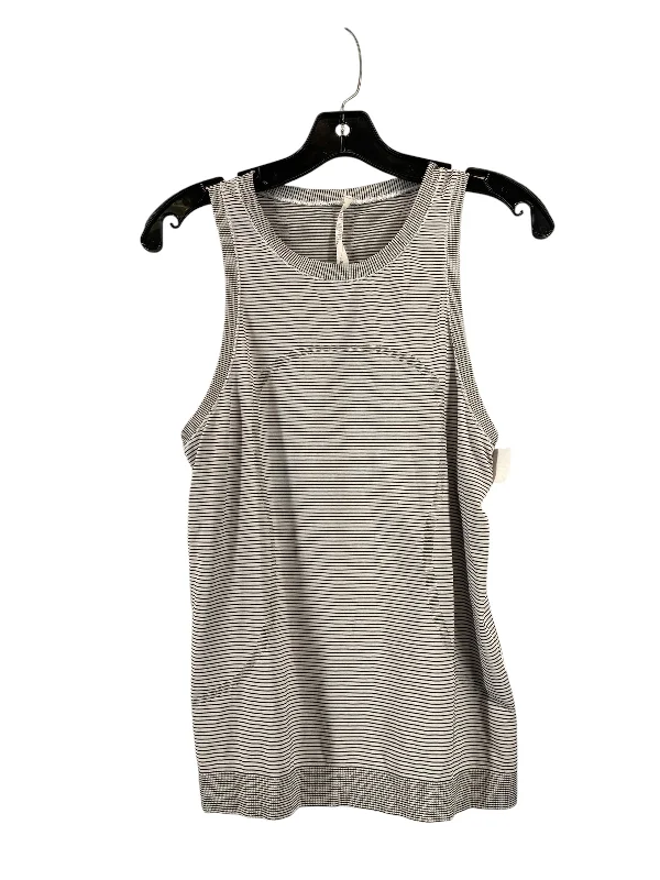 Stylish Yoga Tops for Gym Sessions -Athletic Tank Top By Lululemon In Black & White, Size: 4