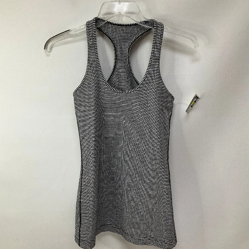 Seamless Yoga Tops for Maximum Comfort -Athletic Tank Top By Lululemon In Black & White, Size: 4