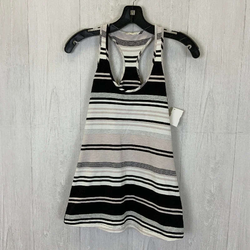 Zip-Up Yoga Tops for Extra Support -Athletic Tank Top By Lululemon In Black & White, Size: M