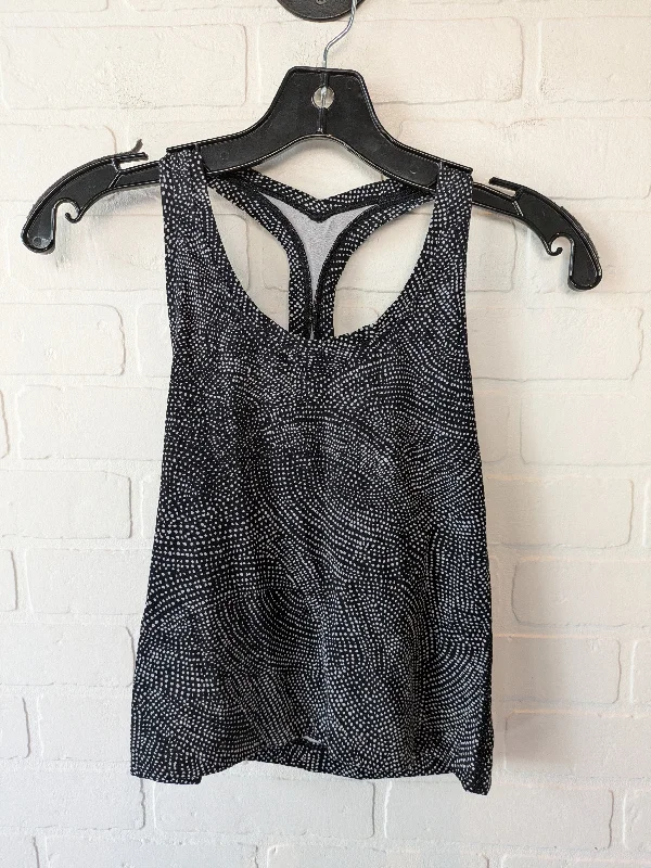 Women's Yoga Tops with Full Coverage Support -Athletic Tank Top By Lululemon In Black & White, Size: S