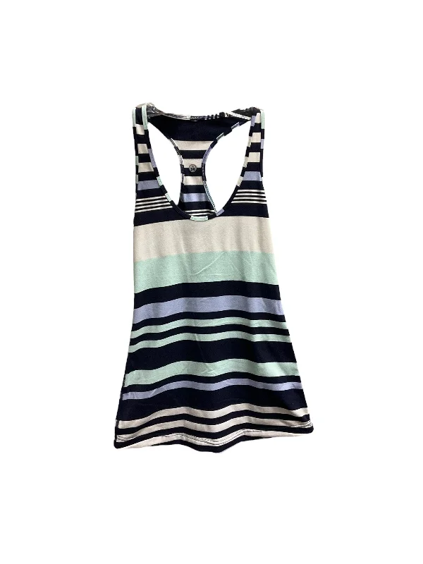 Yoga Tops for Flexibility and Easy Poses -Athletic Tank Top By Lululemon In Blue & Green, Size: Xs