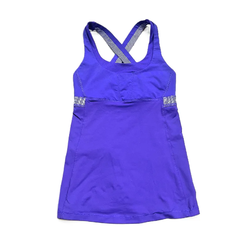 Yoga Tops for Maximum Stretch -Athletic Tank Top By Lululemon In Blue, Size: 4