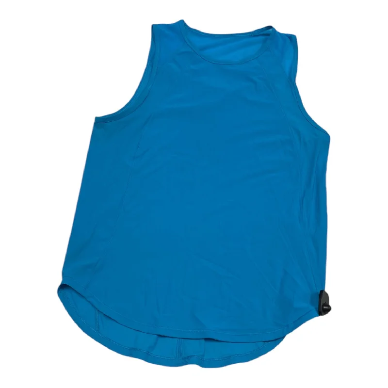 Sleeveless Yoga Tops with Built-In Bra -Athletic Tank Top By Lululemon In Blue, Size: M