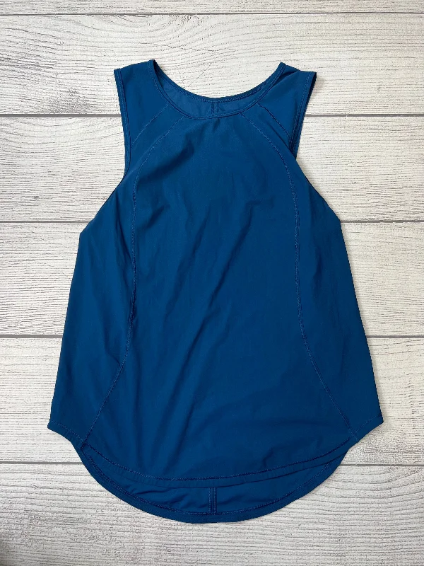 Women's Yoga Tops with High Stretch -Athletic Tank Top By Lululemon In Blue, Size: S