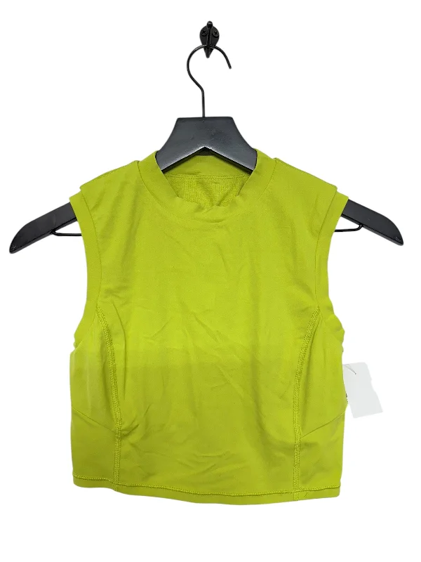 Women's Yoga Tops for Power Yoga -Athletic Tank Top By Lululemon In Chartreuse, Size: 4