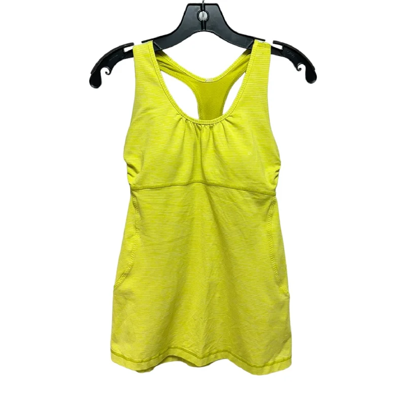 Women's Yoga Tops for Easy Flexibility -Athletic Tank Top By Lululemon In Chartreuse, Size: 8