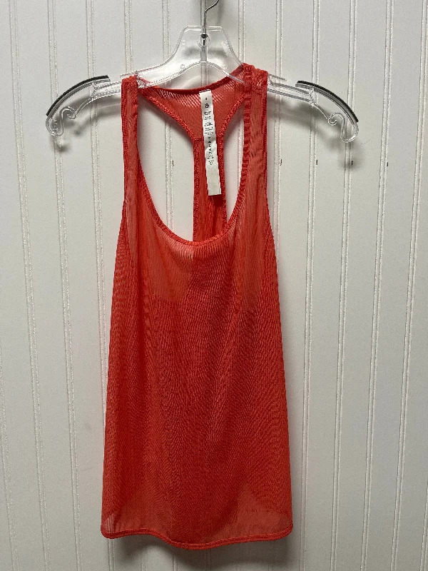 Performance Yoga Tops for Strength -Athletic Tank Top By Lululemon In Coral, Size: Xs