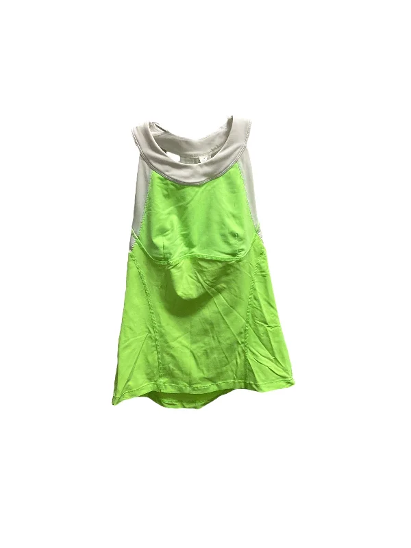 Yoga Tops for Comfortable Stretching and Posing -Athletic Tank Top By Lululemon In Cream & Green, Size: Xs