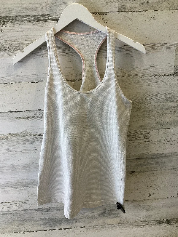 Women's Yoga Tops with Full Coverage -Athletic Tank Top By Lululemon In Cream, Size: 8 Women's Yoga Tops with Full Coverage -Athletic Tank Top By Lululemon In Cream, Size: 8
