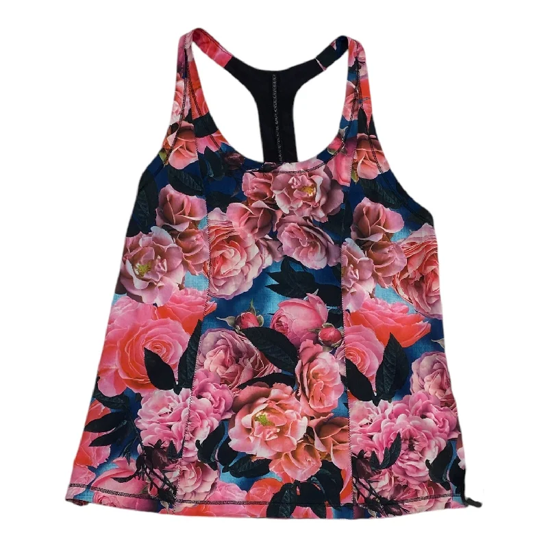 Yoga Tops for Power and Flexibility -Athletic Tank Top By Lululemon In Floral Print, Size: M