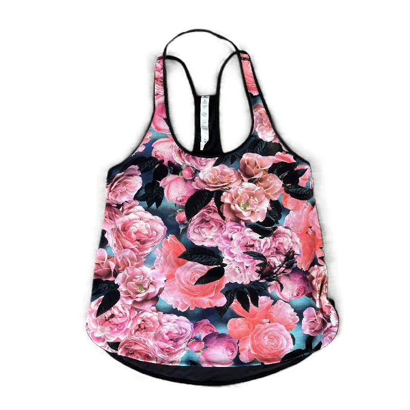 Yoga Tops for Comfort and Style -Athletic Tank Top By Lululemon In Floral Print, Size: S
