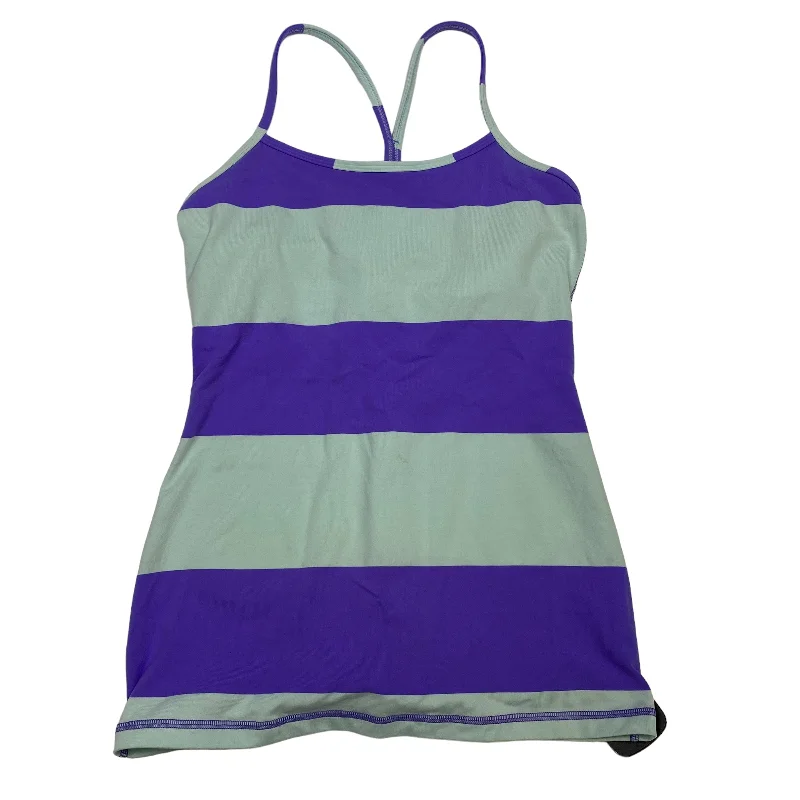 Yoga Tops for All-Day Comfort -Athletic Tank Top By Lululemon In Green & Purple, Size: S