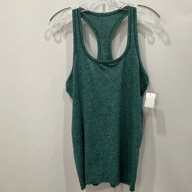 Yoga Tops for Flexibility and Strength Training -Athletic Tank Top By Lululemon In Green, Size: 10