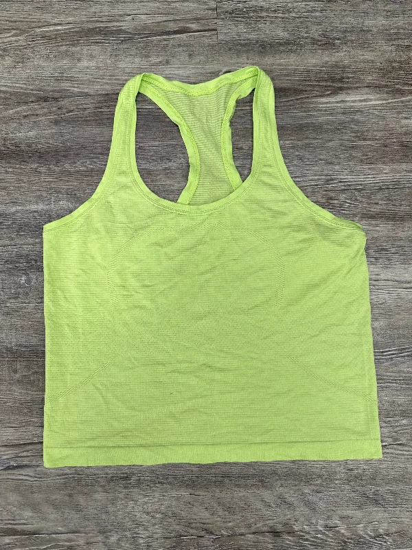Versatile Yoga Tops for Gym and Studio Use -Athletic Tank Top By Lululemon In Green, Size: 10 Versatile Yoga Tops for Gym and Studio Use -Athletic Tank Top By Lululemon In Green, Size: 10