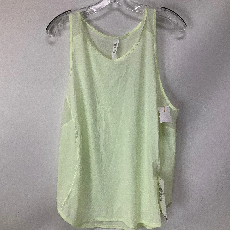 Yoga Tops for Hot Yoga Classes -Athletic Tank Top By Lululemon In Green, Size: 12