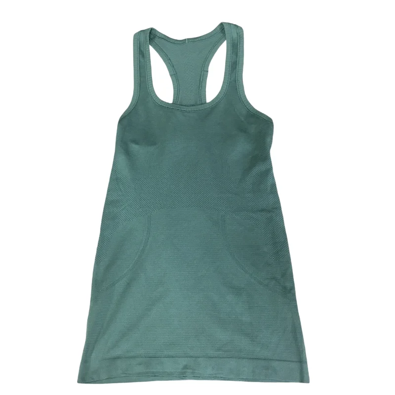 Women's Yoga Tops with Breathable Design -Athletic Tank Top By Lululemon In Green, Size: 2 Women's Yoga Tops with Breathable Design -Athletic Tank Top By Lululemon In Green, Size: 2