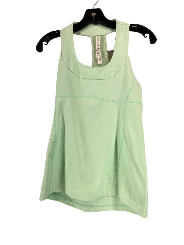 Breathable Cotton Yoga Tops -Athletic Tank Top By Lululemon In Green, Size: 6