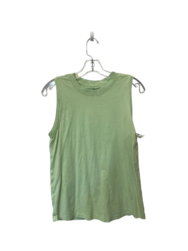 Yoga Tops with Built-In Bras -Athletic Tank Top By Lululemon In Green, Size: M