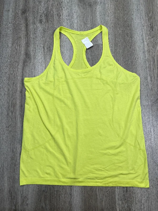 Yoga Tops for Flexibility and Endurance -Athletic Tank Top By Lululemon In Green, Size: Xl Yoga Tops for Flexibility and Endurance -Athletic Tank Top By Lululemon In Green, Size: Xl