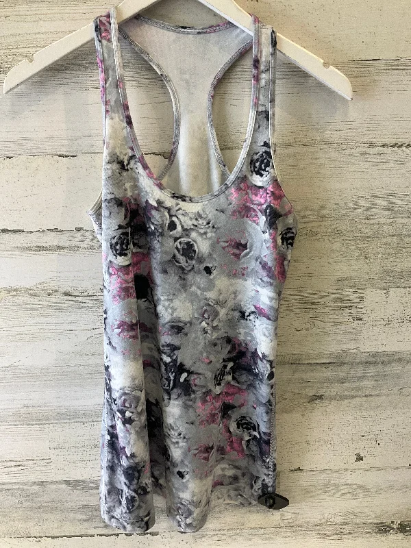 Yoga Tops for Comfort and Relaxation -Athletic Tank Top By Lululemon In Grey & Pink, Size: 8 Yoga Tops for Comfort and Relaxation -Athletic Tank Top By Lululemon In Grey & Pink, Size: 8