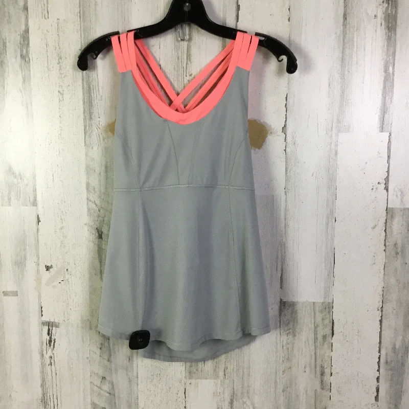 Women's Yoga Tops with Performance Features -Athletic Tank Top By Lululemon In Grey & Pink, Size: 8