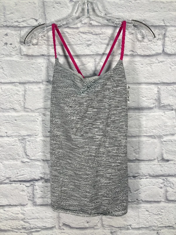 Women's Yoga Tops for Warm Weather Practice -Athletic Tank Top By Lululemon In Grey & Pink, Size: M