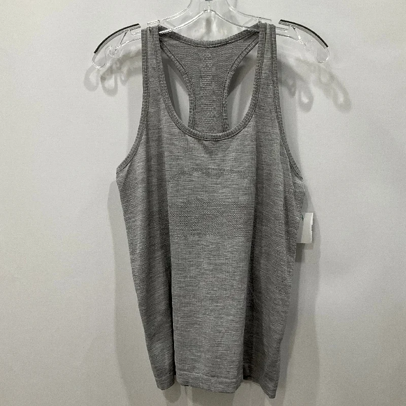 Yoga Tops for Intense Core Training -Athletic Tank Top By Lululemon In Grey, Size: 10