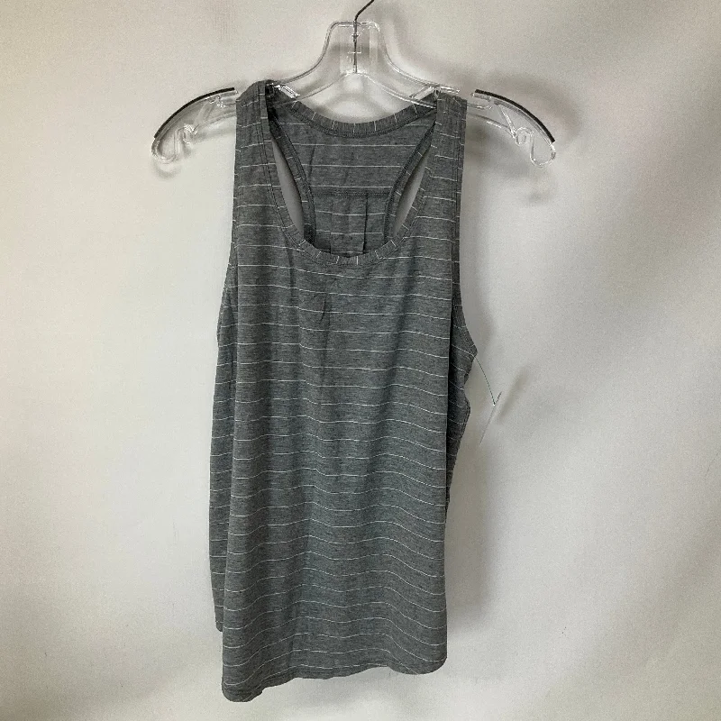 Yoga Tops for Core Workouts -Athletic Tank Top By Lululemon In Grey, Size: 12