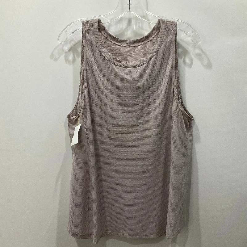 Yoga Tops for Flexibility and Stretch -Athletic Tank Top By Lululemon In Grey, Size: 12
