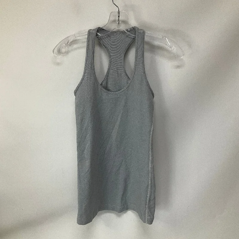 Yoga Tops with Mesh for Increased Comfort -Athletic Tank Top By Lululemon In Grey, Size: 4 Yoga Tops with Mesh for Increased Comfort -Athletic Tank Top By Lululemon In Grey, Size: 4