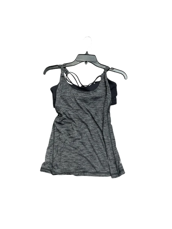 Zip-Up Yoga Tops for Women -Athletic Tank Top By Lululemon In Grey, Size: 6