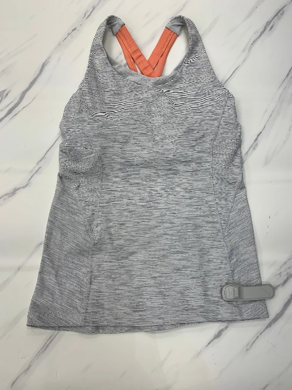 Women's Yoga Tops for Low-Impact Workouts -Athletic Tank Top By Lululemon In Grey, Size: 6 Women's Yoga Tops for Low-Impact Workouts -Athletic Tank Top By Lululemon In Grey, Size: 6