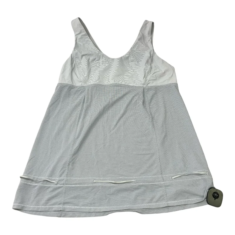 Women's Yoga Tops with Mesh Panels -Athletic Tank Top By Lululemon In Grey, Size: L