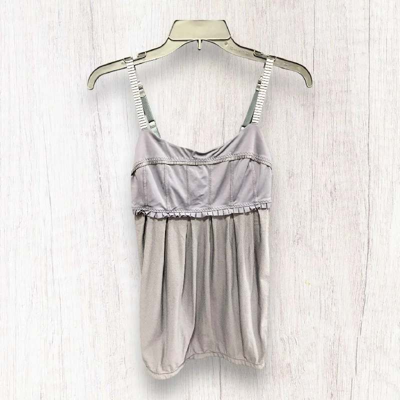 Yoga Tops for Breathability and Comfort -Athletic Tank Top By Lululemon In Grey, Size: M Yoga Tops for Breathability and Comfort -Athletic Tank Top By Lululemon In Grey, Size: M