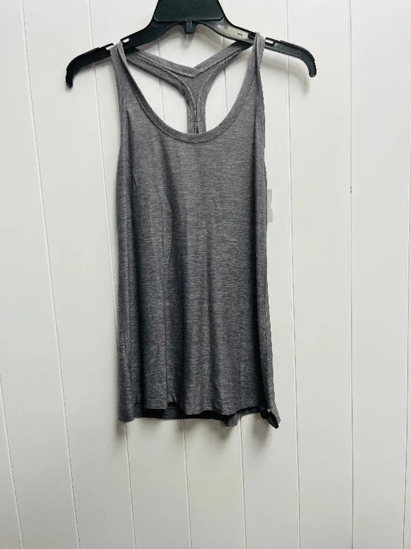 Fitted Yoga Tops for Optimal Movement -Athletic Tank Top By Lululemon In Grey, Size: M Fitted Yoga Tops for Optimal Movement -Athletic Tank Top By Lululemon In Grey, Size: M