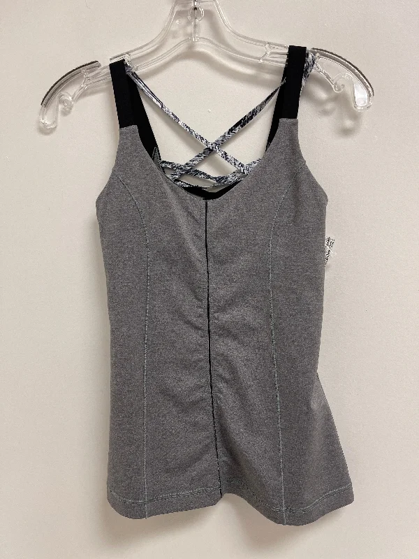 Yoga Tops with Spaghetti Straps for Breathability -Athletic Tank Top By Lululemon In Grey, Size: S