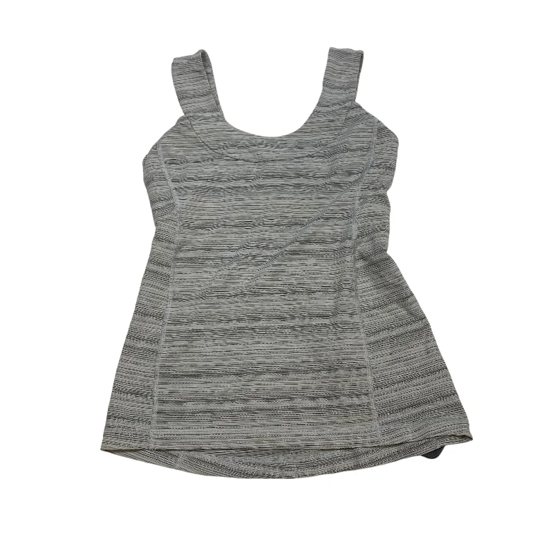 Breathable Yoga Tops for Women -Athletic Tank Top By Lululemon In Grey, Size: S