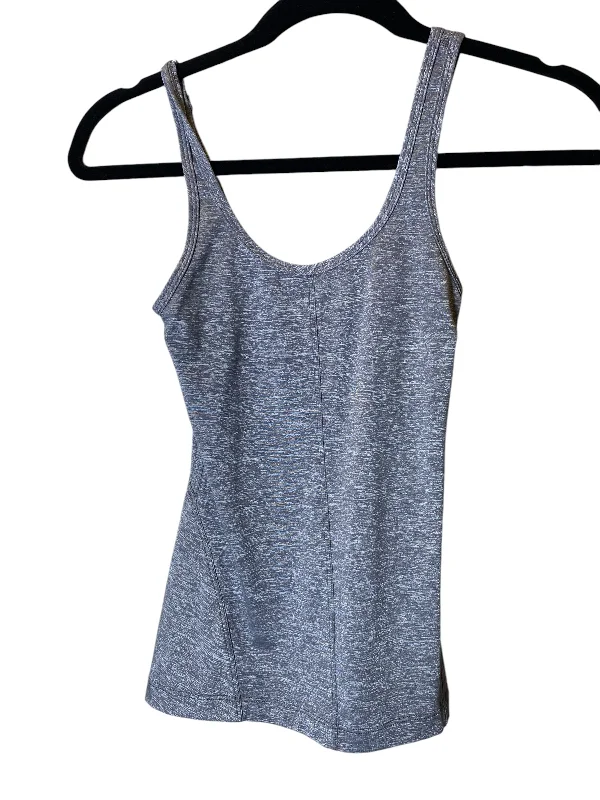 Long Sleeve Yoga Tops for Winter -Athletic Tank Top By Lululemon In Grey, Size: S