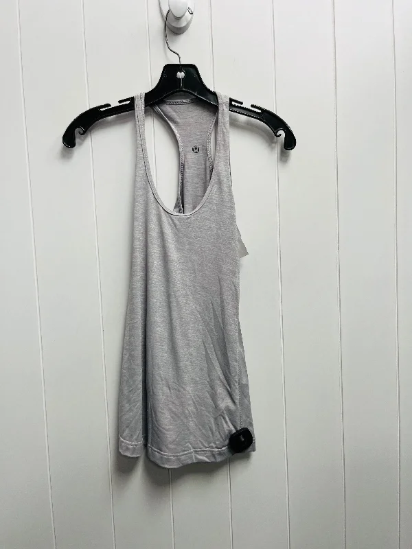 Women's Yoga Tops with Mesh Panels -Athletic Tank Top By Lululemon In Grey, Size: Xs