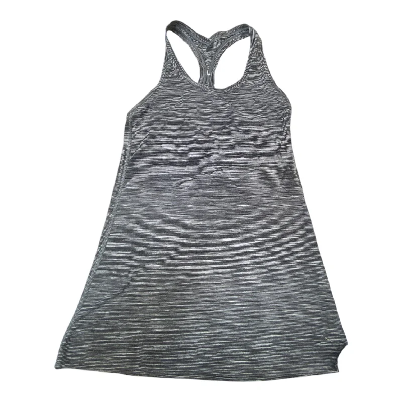 Yoga Tops with Relaxed Fit for Everyday Wear -Athletic Tank Top By Lululemon In Grey & White, Size: S