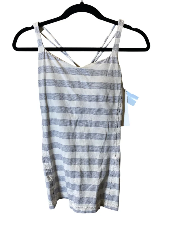 Lightweight Yoga Tops for Summer -Athletic Tank Top By Lululemon In Grey & White, Size: S Lightweight Yoga Tops for Summer -Athletic Tank Top By Lululemon In Grey & White, Size: S