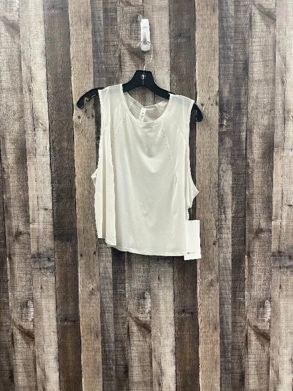Compression Yoga Tops for Women -Athletic Tank Top By Lululemon In Ivory, Size: 14