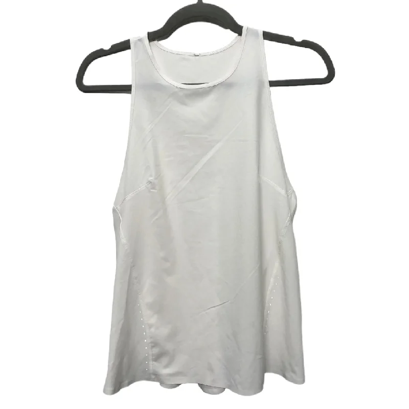 Breathable Yoga Tops for Hot Weather -Athletic Tank Top By Lululemon In Ivory, Size: 4