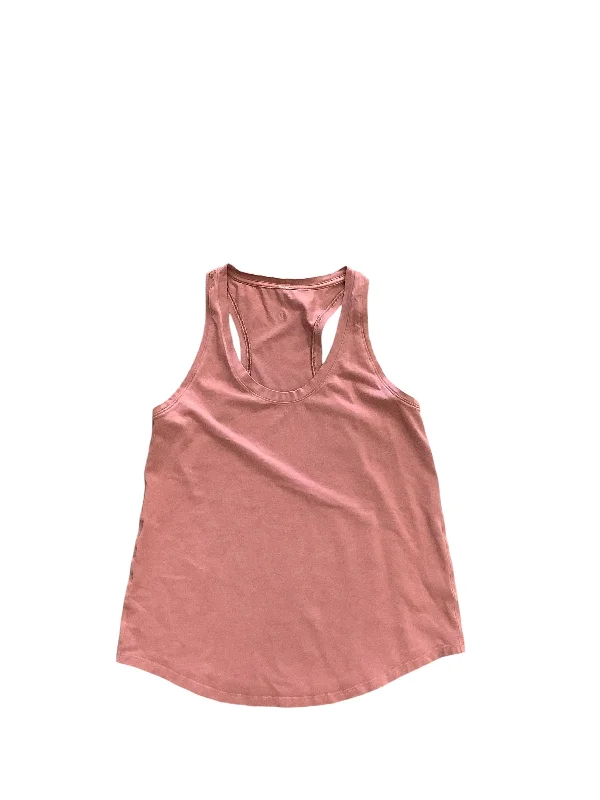 Breathable Yoga Tops for Active Yoga -Athletic Tank Top By Lululemon In Mauve, Size: M