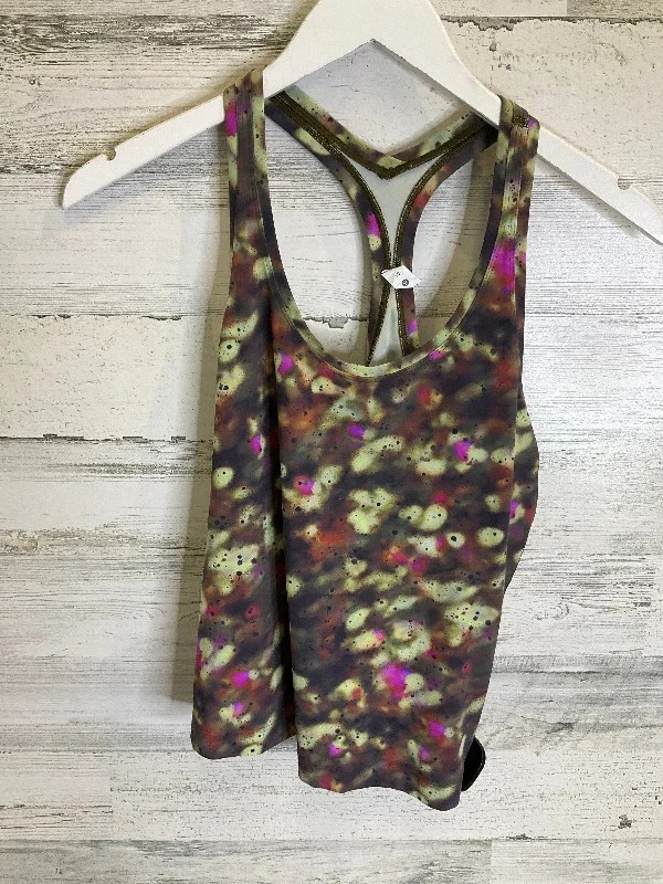Women's Yoga Tops with Built-In Bra Support -Athletic Tank Top By Lululemon In Multi-colored, Size: 10