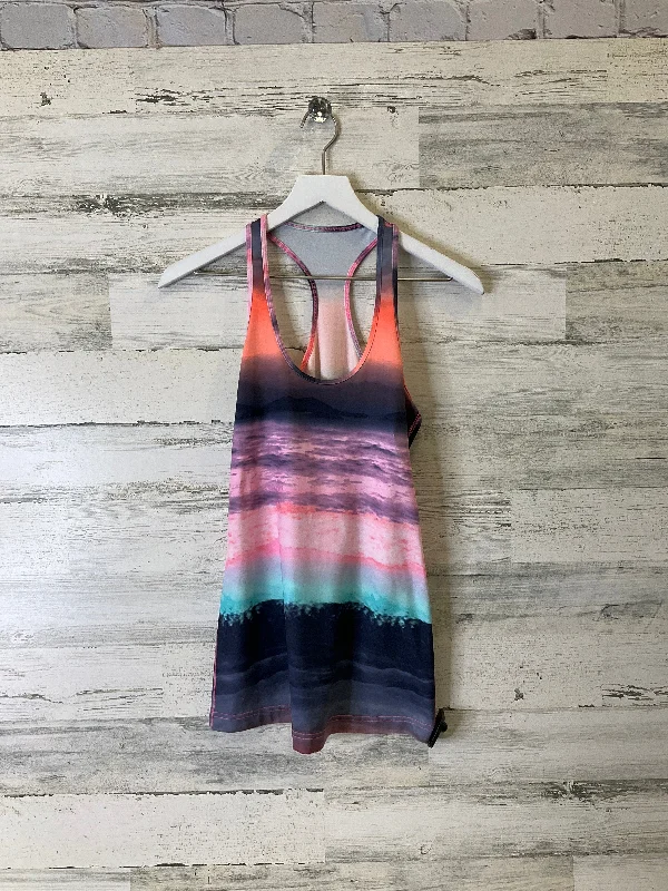 Women's Yoga Tops with Ribbed Fabric -Athletic Tank Top By Lululemon In Multi-colored, Size: 6 Women's Yoga Tops with Ribbed Fabric -Athletic Tank Top By Lululemon In Multi-colored, Size: 6