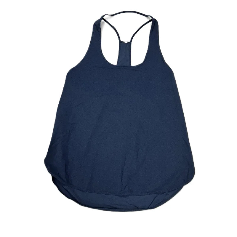 Zip-Up Yoga Tops for Flexibility -Athletic Tank Top By Lululemon In Navy, Size: M