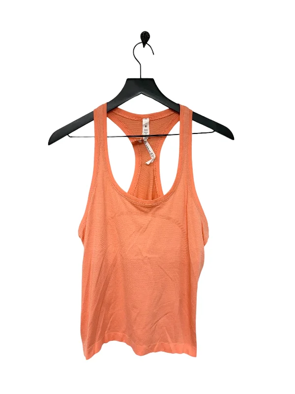 Soft and Comfortable Yoga Tops -Athletic Tank Top By Lululemon In Orange, Size: 10